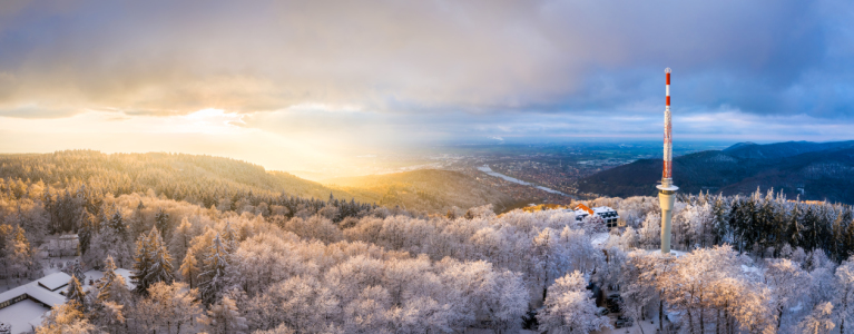 Bild-Nr: 12365753 Blick vom Königstuhl in Heidelberg im Winter Erstellt von: eyetronic