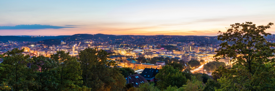 Bild-Nr: 12376596 Panorama Stuttgart am Abend Erstellt von: dieterich