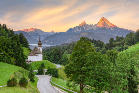 Bild-Nr: 12384064 Maria Gern und Watzmann bei Berchtesgaden Erstellt von: Michael Valjak