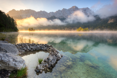 Bild-Nr: 12388728 Herbstmorgen am Eibsee Erstellt von: Michael Valjak