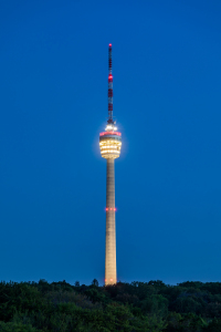 Bild-Nr: 12393241 Fernsehturm in Stuttgart am Abend Erstellt von: dieterich