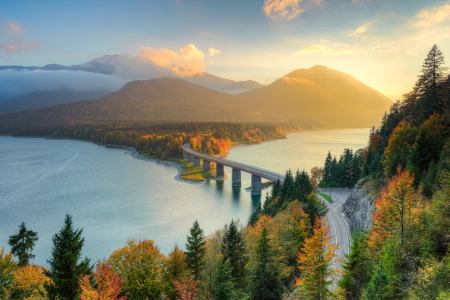 Bild-Nr: 12393511 Herbst am Sylvensteinsee in Bayern Erstellt von: Michael Valjak