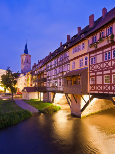 Bild-Nr: 12396153 Krämerbrücke in Erfurt am Abend Erstellt von: dieterich