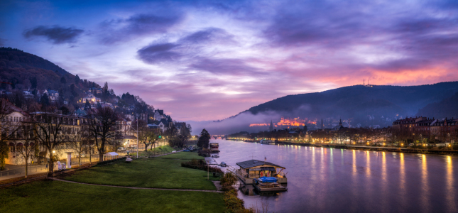 Bild-Nr: 12400402 Sonnenaufgang am Neckarufer in Heidelberg Erstellt von: eyetronic