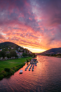 Bild-Nr: 12407032 Sonnenaufgang am Neckarufer in Heidelberg Erstellt von: eyetronic