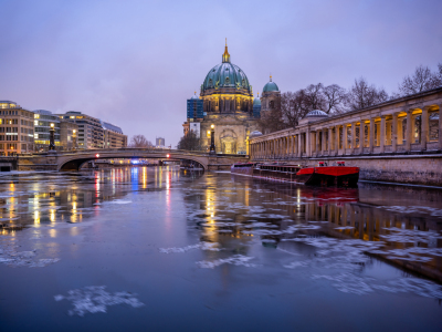 Bild-Nr: 12408252 Berliner Dom und Spree im Winter Erstellt von: eyetronic