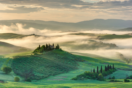 Bild-Nr: 12410344 Morgennebel im Val d'Orcia in der Toskana Erstellt von: Michael Valjak