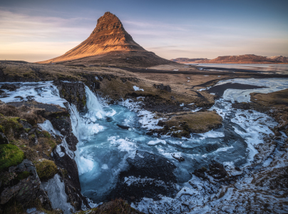 Bild-Nr: 12420072 Kirkjufell Wasserfall auf Island zum Sunset Erstellt von: Jean Claude Castor