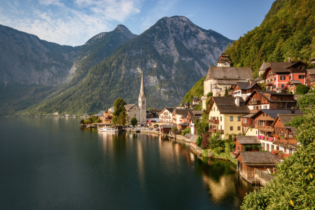 Bild-Nr: 12421294 Morgensonne in Hallstatt in Österreich Erstellt von: Michael Valjak