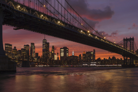 Bild-Nr: 12424162 Skyline von Manhattan und  Manhattan Bridge  bei S Erstellt von: KundenNr-360966