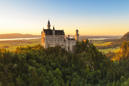 Bild-Nr: 12424536 Schloss Neuschwanstein bei Sonnenuntergang Erstellt von: KundenNr-360966