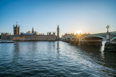 Bild-Nr: 12431425 Sonnenuntergang am Ufer der Themse in London Erstellt von: eyetronic