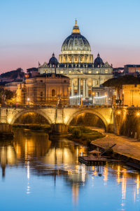 Bild-Nr: 12446725 Petersdom bei Sonnenuntergang Erstellt von: eyetronic