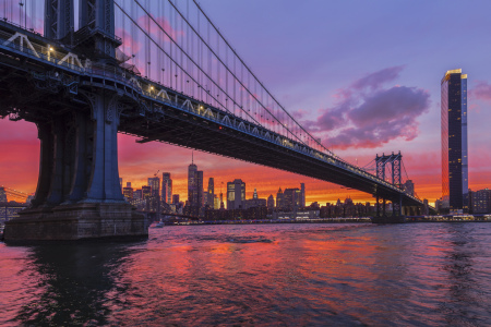 Bild-Nr: 12453874 Skyline von Manhattan bei Sonnenuntergang Erstellt von: KundenNr-360966