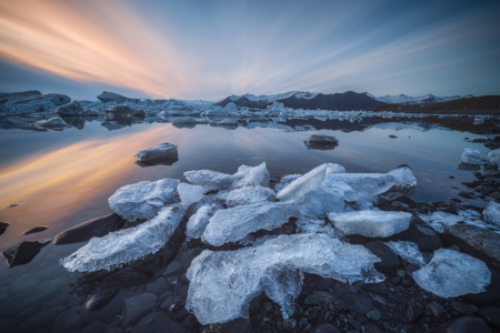 Bild-Nr: 12462217 Island Jökulsarlon Gletscherlagune am Abend Erstellt von: Jean Claude Castor