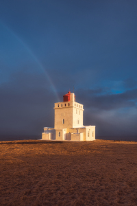 Bild-Nr: 12465430 Dyrholaey Leuchtturm auf Island mit Regenbogen Erstellt von: Jean Claude Castor