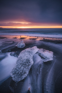 Bild-Nr: 12467696 Island Diamond Beach Jökulsarlon Sonnenaufgang Erstellt von: Jean Claude Castor