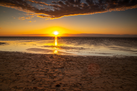 Bild-Nr: 12481073 Sonnenuntergang am Strand von Sankt Peter Ording Erstellt von: alexwolff68