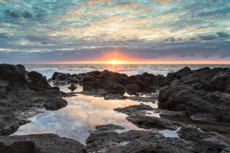 Bild-Nr: 12554319 Sonnenuntergang am Meer in Bajamar auf Teneriffa Erstellt von: Michael Valjak