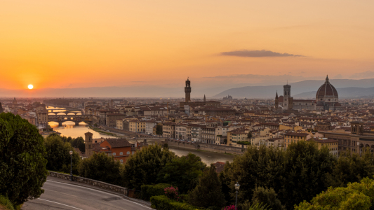 Bild-Nr: 12584760 Florenz bei Sonnenuntergang Erstellt von: Rigatoni