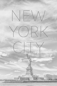 Bild-Nr: 12587494 NYC Freiheitsstatue - Text und Skyline Erstellt von: Melanie Viola