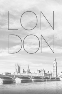 Bild-Nr: 12587495 LONDON Westminster Bridge - Text und Skyline Erstellt von: Melanie Viola