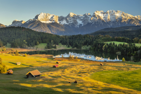 Bild-Nr: 12600443 Geroldsee und Karwendelgebirge bei Sonnenuntergang Erstellt von: KundenNr-360966