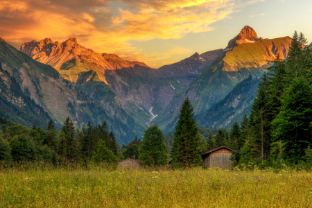 Bild-Nr: 12617297 Alpenglühn im Trettachtal Erstellt von: Thomas Herzog