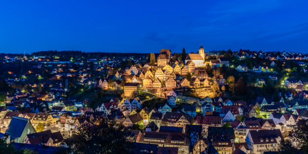 Bild-Nr: 12623956 Altstadt von Altensteig im Schwarzwald am Abend Erstellt von: dieterich