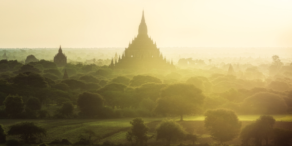 Bild-Nr: 12631653 Myanmar Bagan Panorama am Morgen Erstellt von: Jean Claude Castor