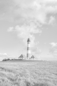 Bild-Nr: 12636461 Leuchtturm Westerheversand schwarz-weiß Erstellt von: Michael Valjak