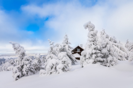 Bild-Nr: 12684037 Winterhütte im Erzgebirge Erstellt von: Daniela Beyer