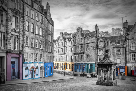 Bild-Nr: 12691140 Edinburgh Grassmarket - Historischer Trinkbrunnen  Erstellt von: Melanie Viola