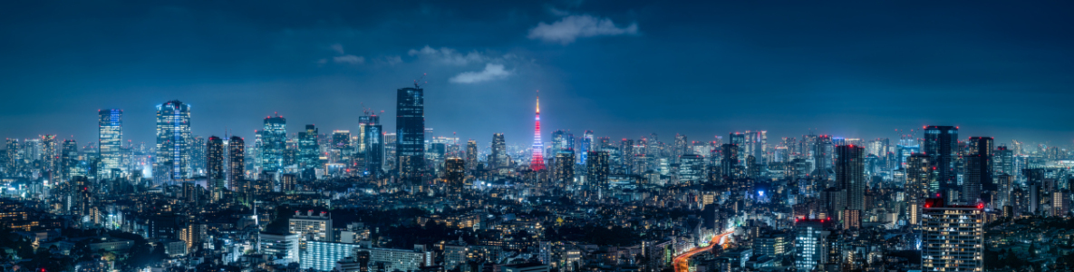 Bild-Nr: 12702793 Tokyo Skyline Panorama bei Nacht Erstellt von: eyetronic