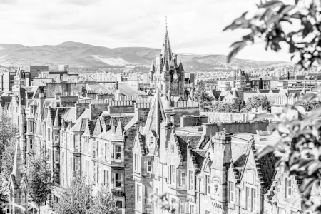 Bild-Nr: 12720599 Altstadt von Edinburgh in Schottland - Monochrom Erstellt von: dieterich