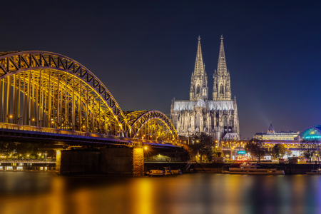 Bild-Nr: 12723960 Köln bei Nacht - Blaue Stunde - Skyline Erstellt von: uh-Photography