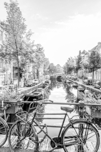 Bild-Nr: 12734309 Fahrrad an einer Gracht in Amsterdam - Monochrom Erstellt von: dieterich