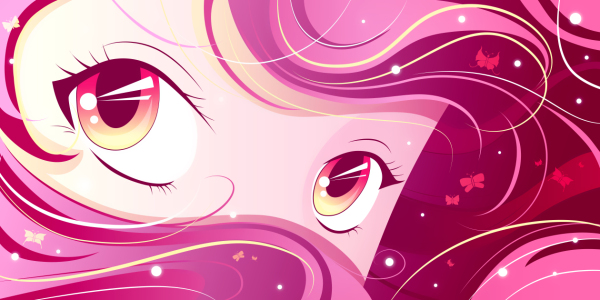 Bild-Nr: 12735545 Pink Anime Eyes Erstellt von: Sandra Höfer
