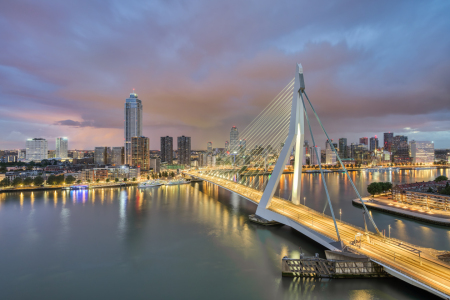 Bild-Nr: 12741647 Rotterdam Erasmusbrücke und Skyline Erstellt von: Michael Valjak