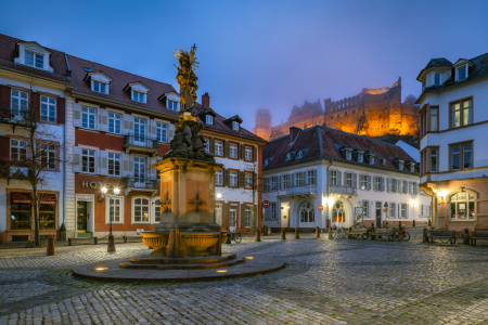 Bild-Nr: 12741743 Heidelberger Schloss und Kornmarkt im Winter Erstellt von: eyetronic