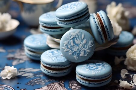 Bild-Nr: 12742353 Macarons blau KI Erstellt von: Heike  Hultsch