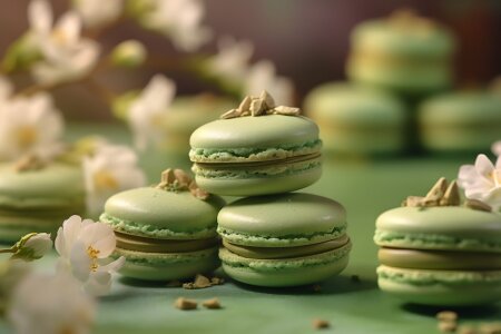 Bild-Nr: 12742356 Macarons grün KI Erstellt von: Heike  Hultsch