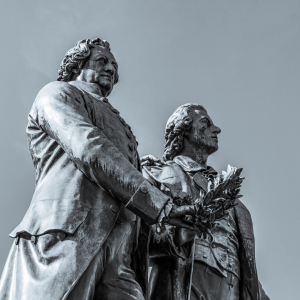 Bild-Nr: 12746233 Goethe-Schiller-Denkmal in Weimar - Schwarzweiss Erstellt von: dieterich