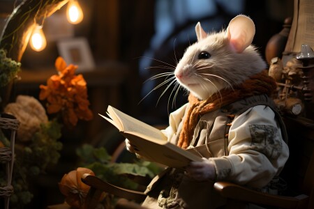 Bild-Nr: 12750019 Die lesende Maus Erstellt von: Heike  Hultsch