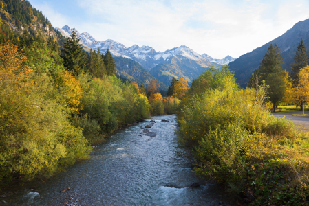 Bild-Nr: 12750177 Die Stillach in Oberstdorf Herbstlandschaft Erstellt von: SusaZoom