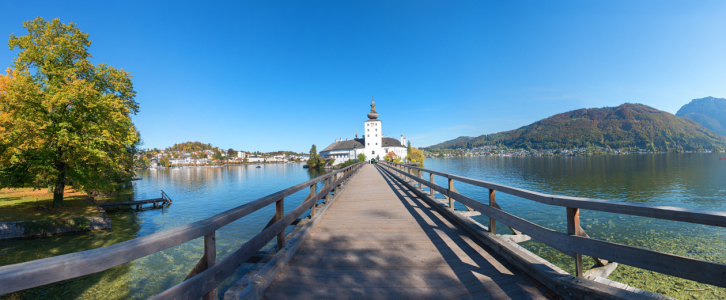 Bild-Nr: 12751905 Holzbrücke zum Schloss Ort am Traunsee Erstellt von: SusaZoom