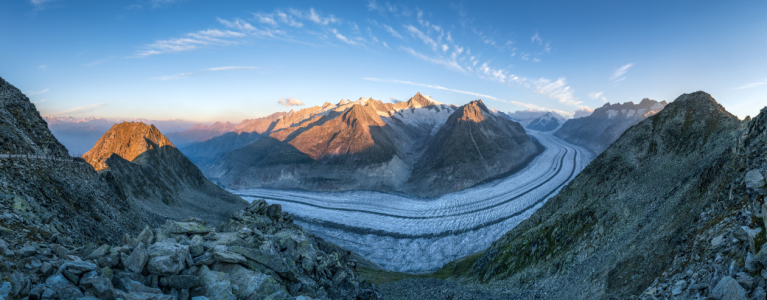 Bild-Nr: 12753285 Aletschgletscher Panorama bei Sonnenaufgang Erstellt von: eyetronic