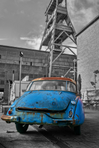 Bild-Nr: 12753346 Classic Car vor einem Fördergerüst Erstellt von: volker heide