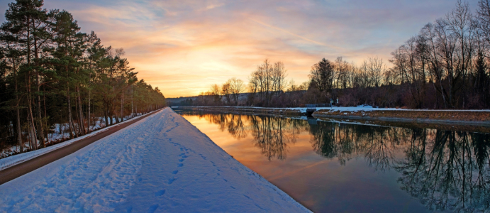 Bild-Nr: 12753443 Sonnenuntergang am Isarkanal Erstellt von: SusaZoom