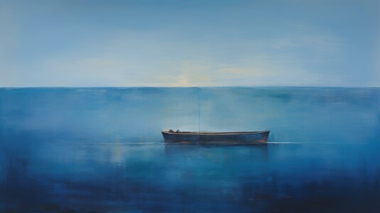 Bild-Nr: 12760217 Blaues Meer Gemälde 1 KI Erstellt von: Heike Hultsch